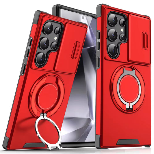 Magnetic Slide Camera Protection Phone Case for Samsung S25 Edge, S24, S23+, S21, S22 Ultra, FE, A54, A15, A14, A05, A05S